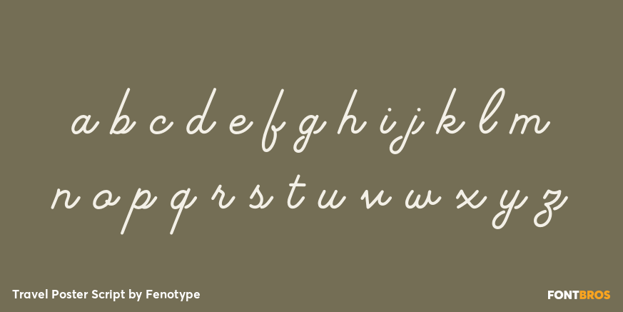 Travel Poster Script Font Poster #3