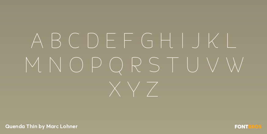 Quenda Thin Font Poster #2