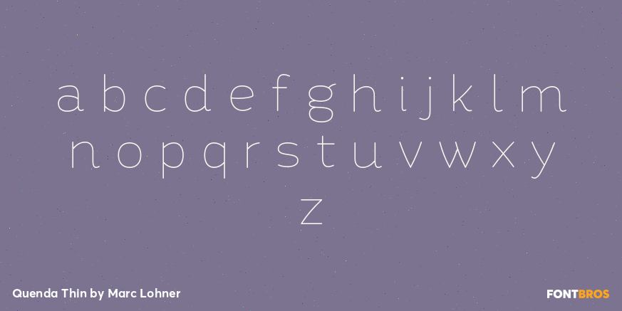 Quenda Thin Font Poster #3