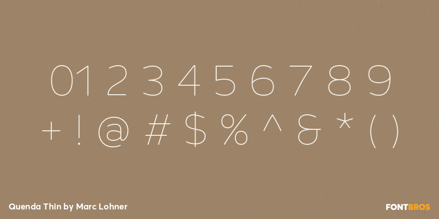 Quenda Thin Font Poster #4