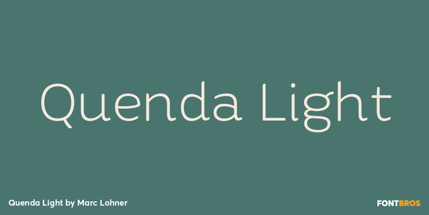 Quenda Light Font Poster #1