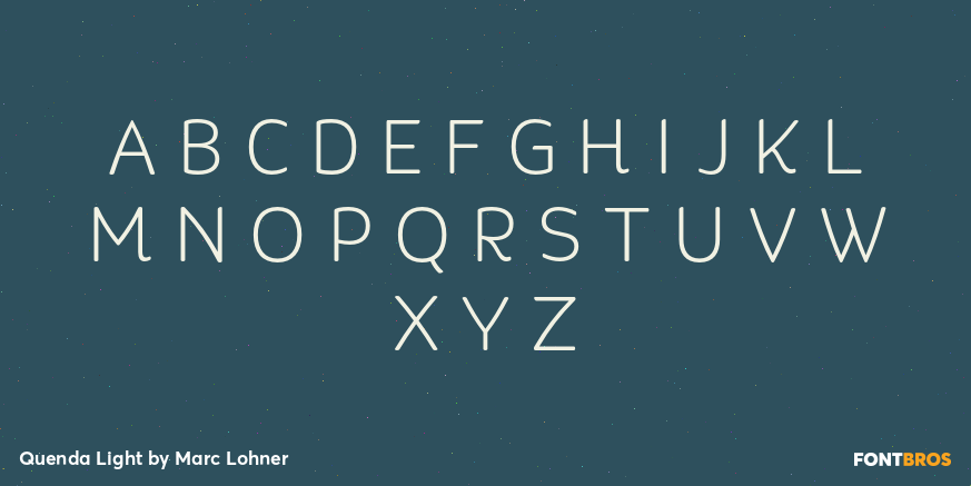 Quenda Light Font Poster #2