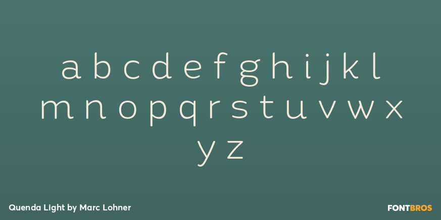 Quenda Light Font Poster #3