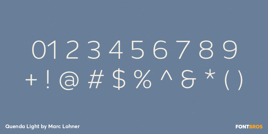 Quenda Light Font Poster #4
