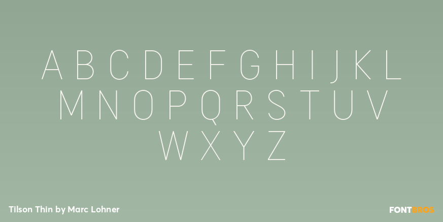 Tilson Thin Font Poster #2