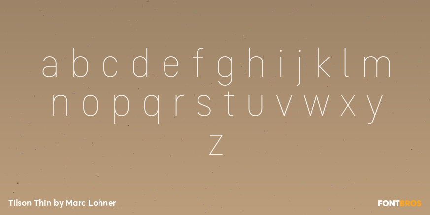 Tilson Thin Font Poster #3