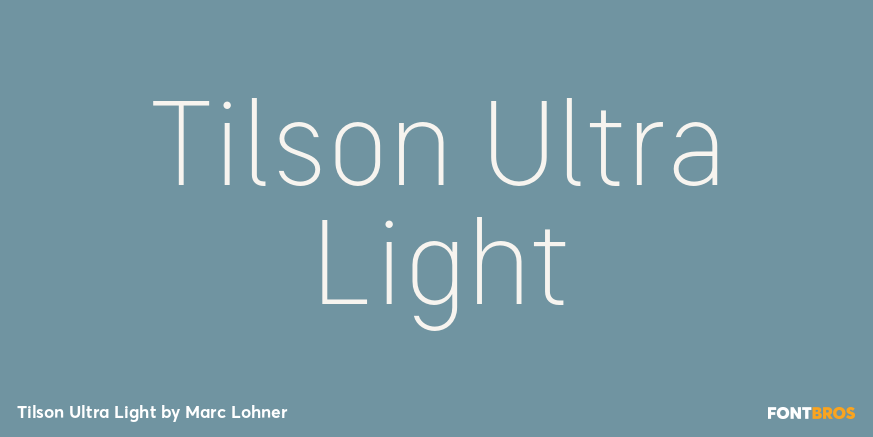 Tilson Ultra Light Font Poster #1