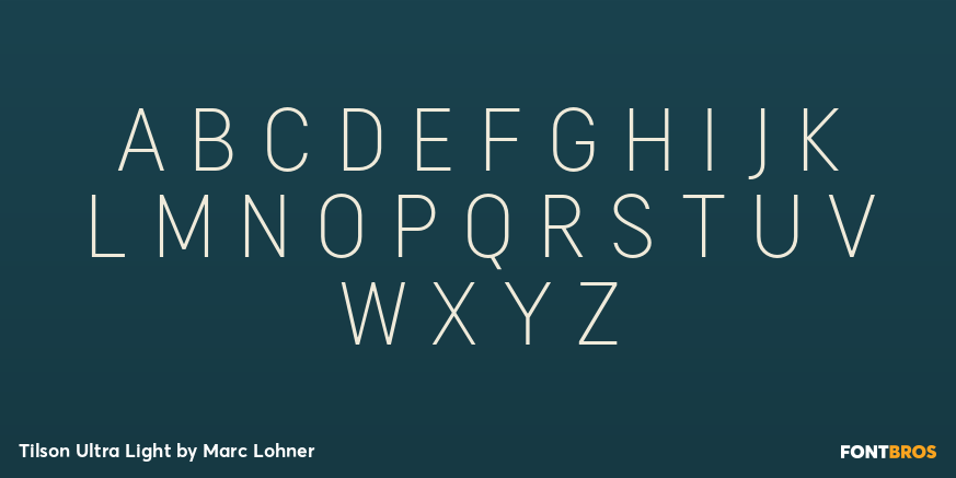 Tilson Ultra Light Font Poster #2