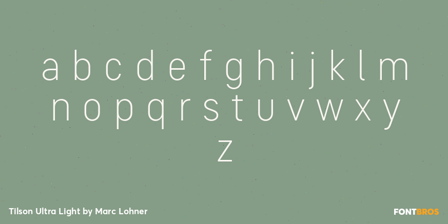 Tilson Ultra Light Font Poster #3
