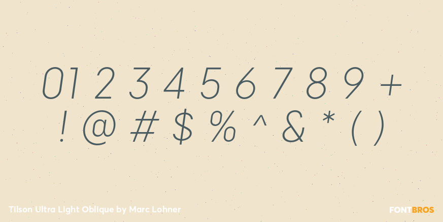 Tilson Ultra Light Oblique Font Poster #4