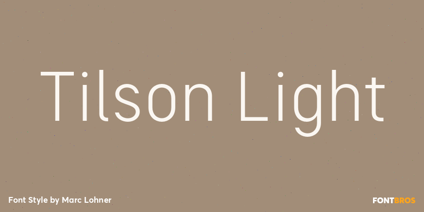Tilson Light Font Poster #1
