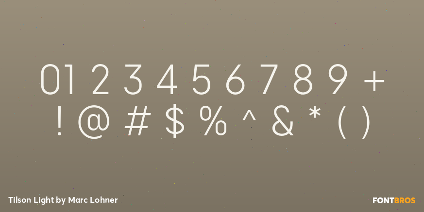 Tilson Light Font Poster #1