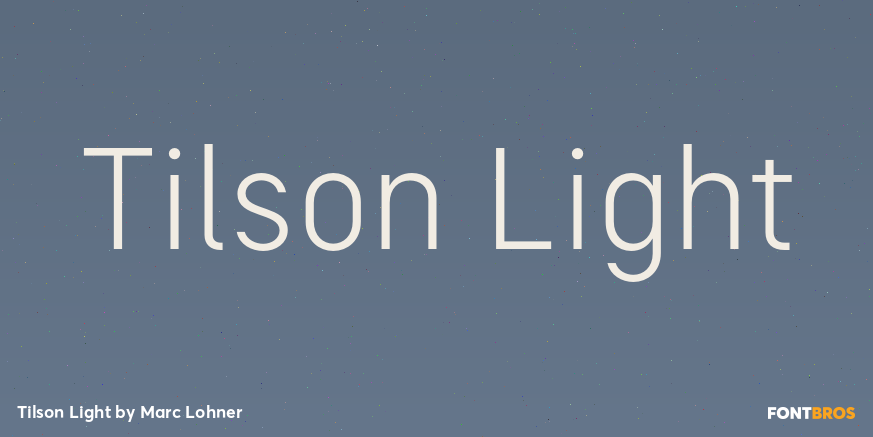 Tilson Light Font Poster #1