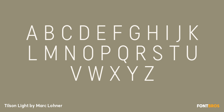 Tilson Light Font Poster #2