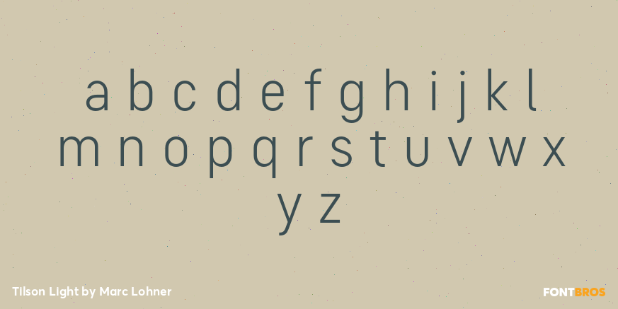 Tilson Light Font Poster #3