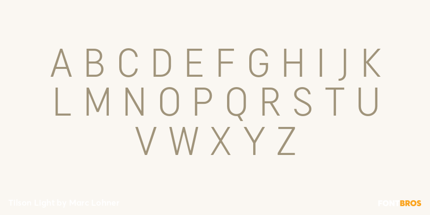 Tilson Light Font Poster #1