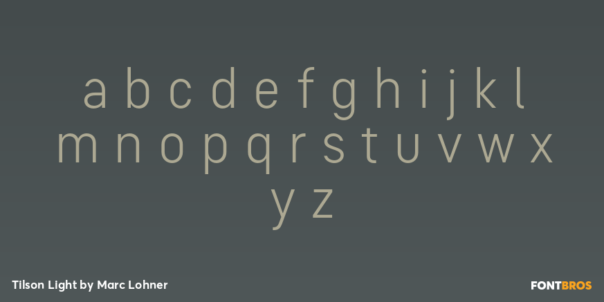 Tilson Light Font Poster #1