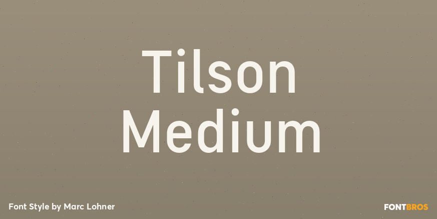 Tilson Medium Font Poster #1