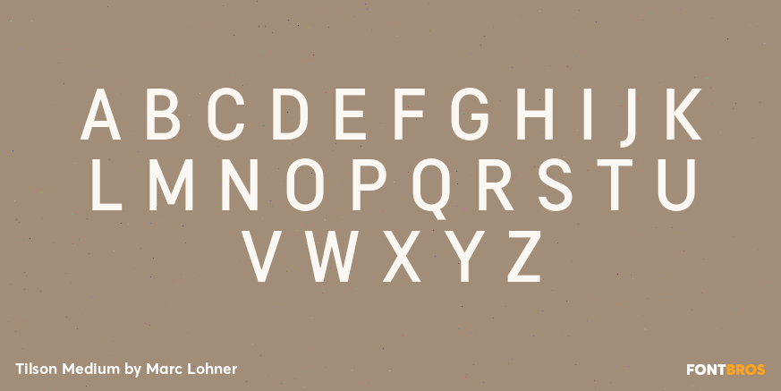 Tilson Medium Font Poster #2