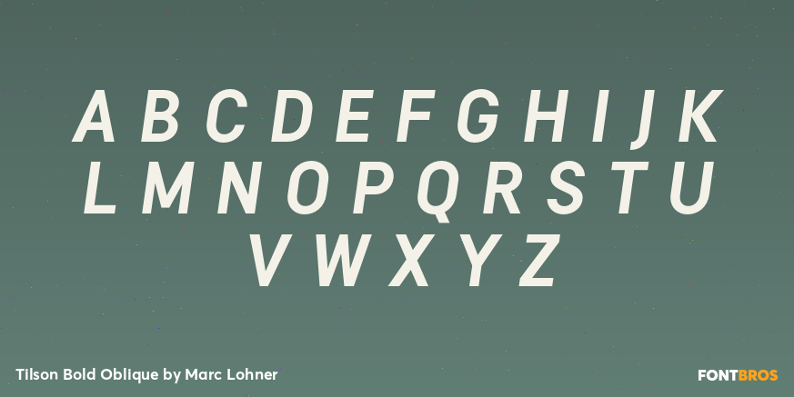Tilson Bold Oblique Font Poster #2