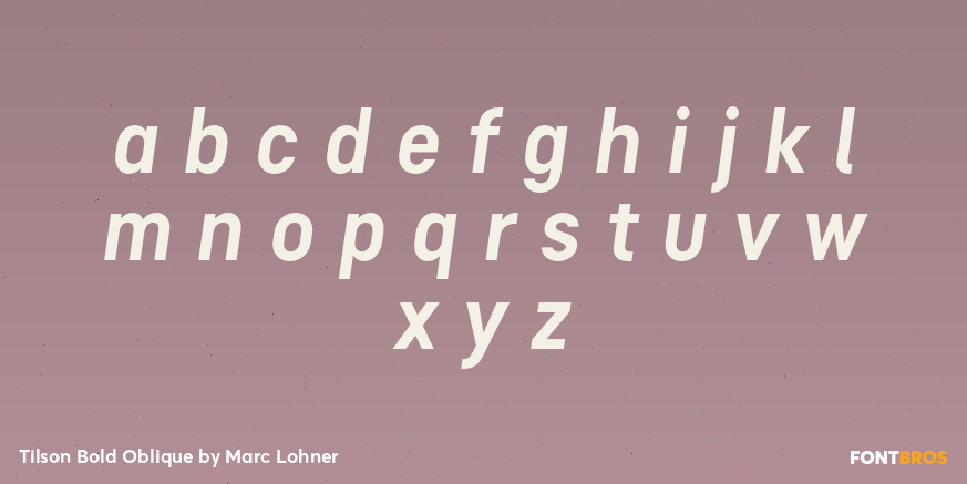 Tilson Bold Oblique Font Poster #3