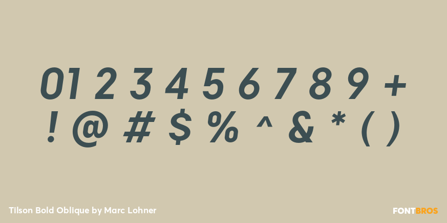Tilson Bold Oblique Font Poster #4