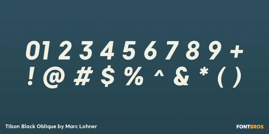 Tilson Black Oblique Font Poster #4