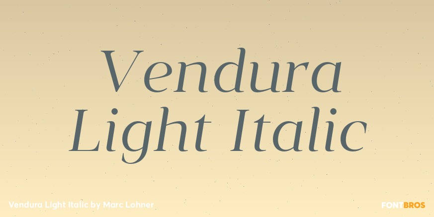 Vendura Light Italic Font Poster #1