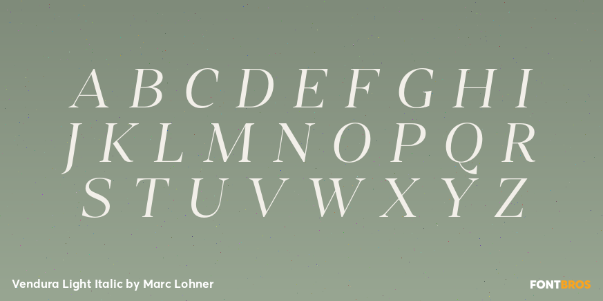 Vendura Light Italic Font Poster #2