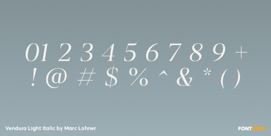 Vendura Light Italic Font Poster #4