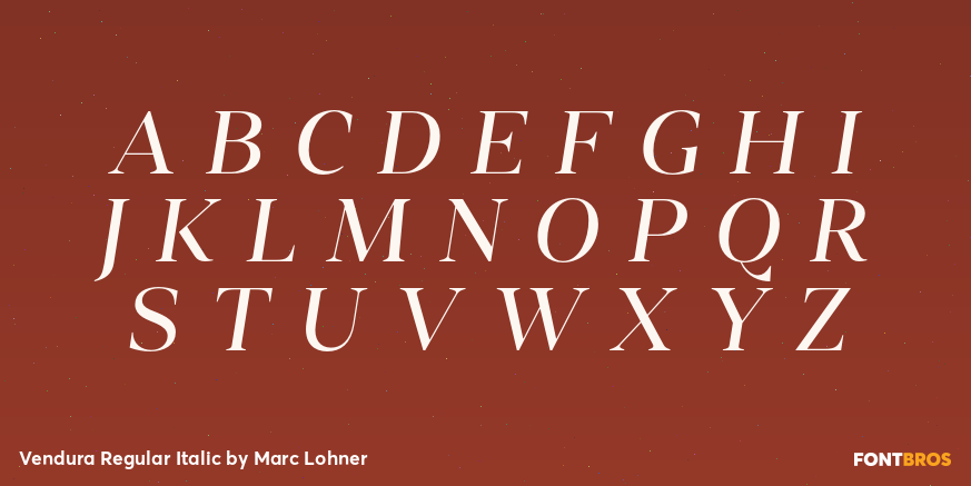 Vendura Regular Italic Font Poster #2