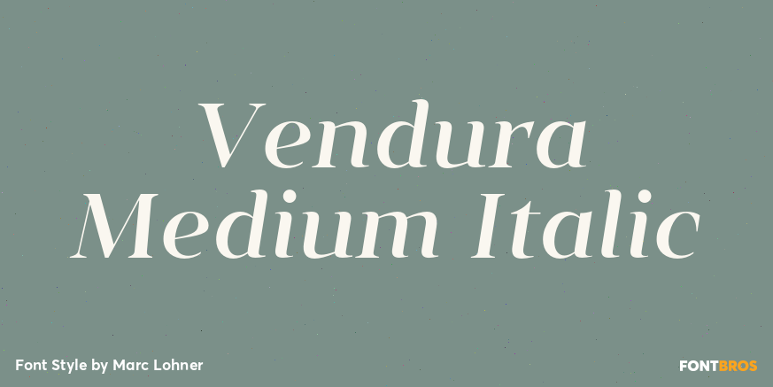 Vendura Medium Italic Font Poster #1