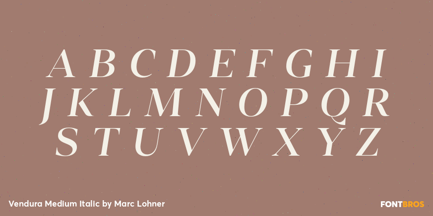 Vendura Medium Italic Font Poster #2