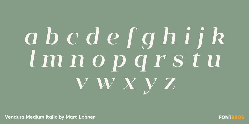 Vendura Medium Italic Font Poster #3