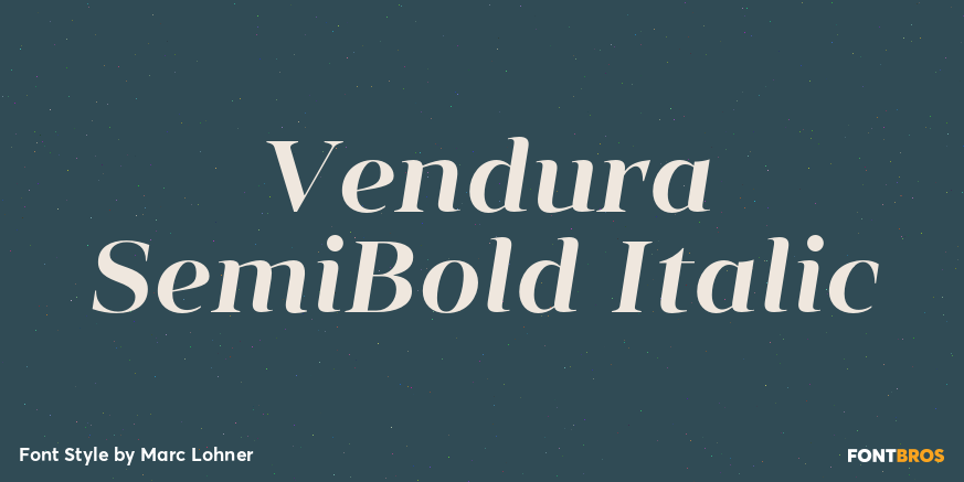 Vendura SemiBold Italic Font Poster #1