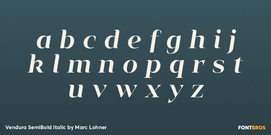 Vendura SemiBold Italic Font Poster #3