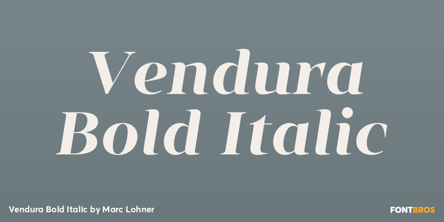 Vendura Bold Italic Font Poster #1