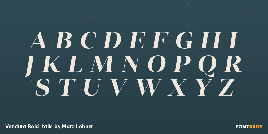 Vendura Bold Italic Font Poster #2