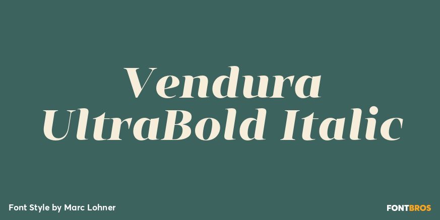 Vendura UltraBold Italic Font Poster #1