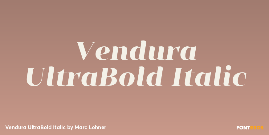 Vendura UltraBold Italic Font Poster #1