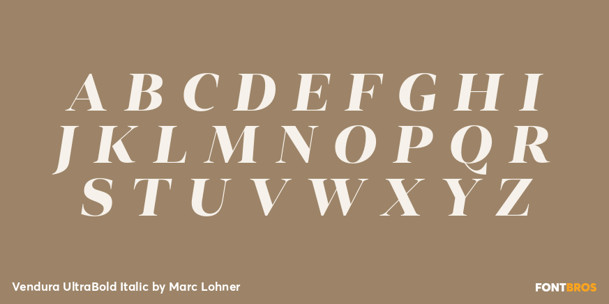 Vendura UltraBold Italic Font Poster #2