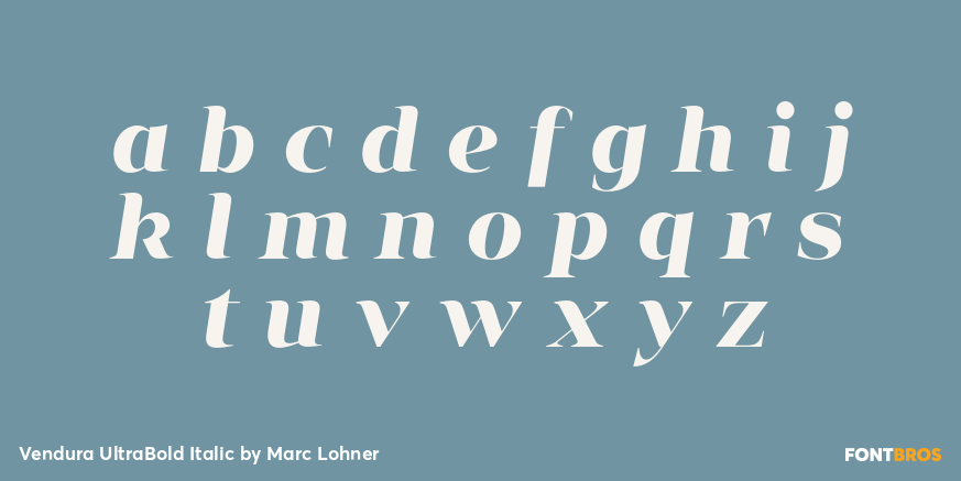 Vendura UltraBold Italic Font Poster #3