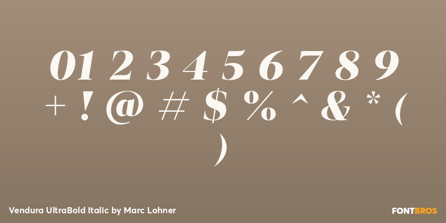 Vendura UltraBold Italic Font Poster #4