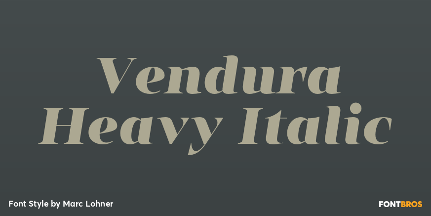 Vendura Heavy Italic Font Poster #1
