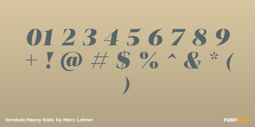 Vendura Heavy Italic Font Poster #1