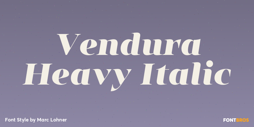 Vendura Heavy Italic Font Poster #1
