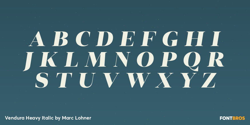 Vendura Heavy Italic Font Poster #2
