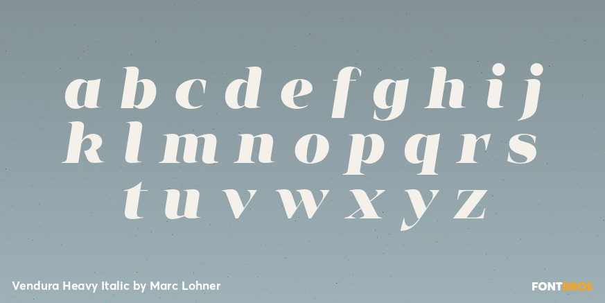 Vendura Heavy Italic Font Poster #3