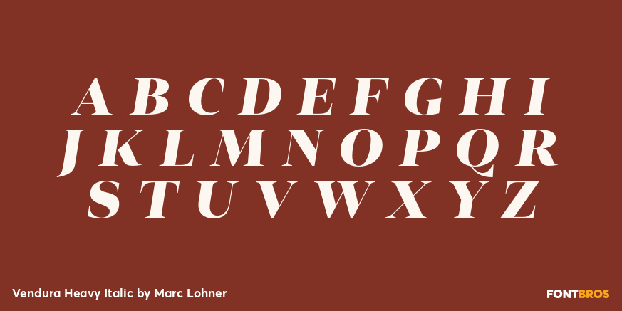 Vendura Heavy Italic Font Poster #1