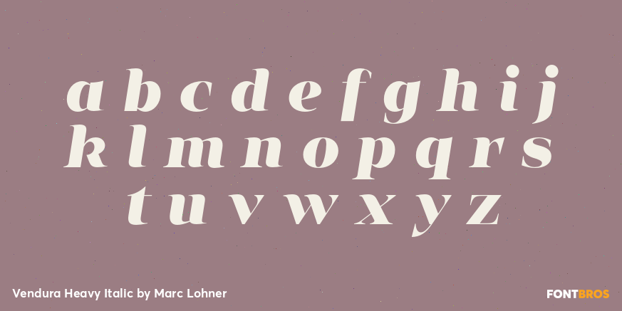 Vendura Heavy Italic Font Poster #1